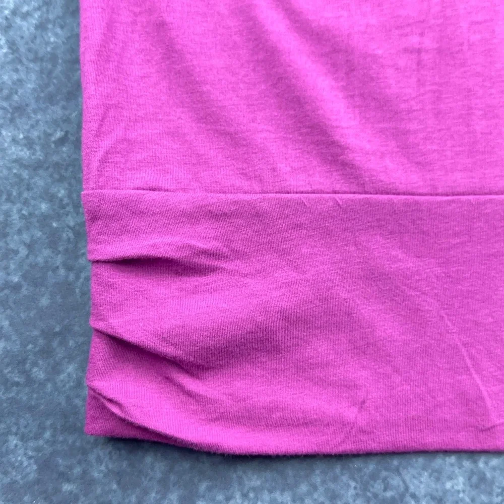 Avenue Plus Size 22/24 Magenta Pink Ruched Banded Hem Scoop Neck Knit Top Blouse - Picture 7 of 8
